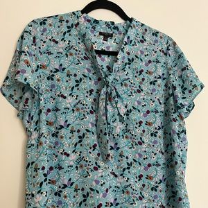Talbots Flutter Sleeve Tie Top